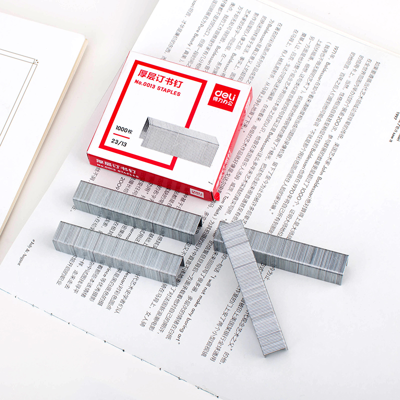 51fun吃瓜0013厚層釘書釘23/13(1000枚/盒)