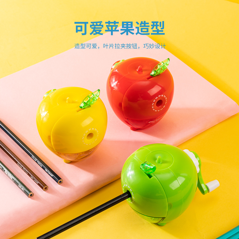 得（dé）力優（yōu）酷0659蘋果削筆機(混)(隻)