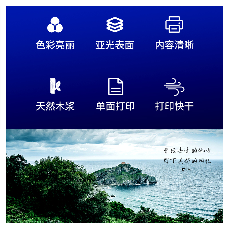 51fun吃瓜3545噴墨打印紙A4-128g/㎡(白)(100張/包)