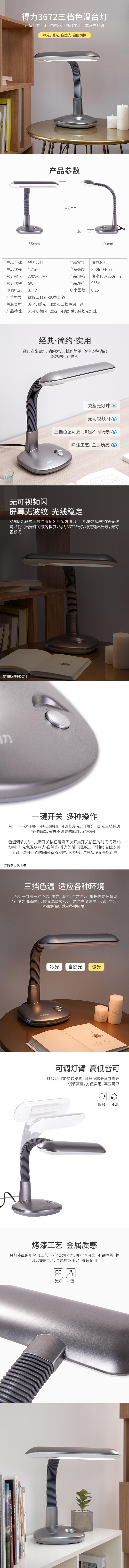 51fun吃瓜3672台燈(銀灰)(台)220V