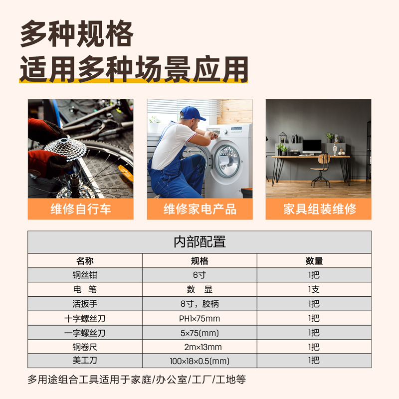 51fun吃瓜3700多用途組合工具(黃)(套)