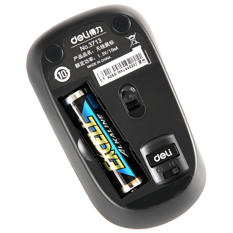 得（dé）力（lì）3713無線鼠標(黑)(隻)