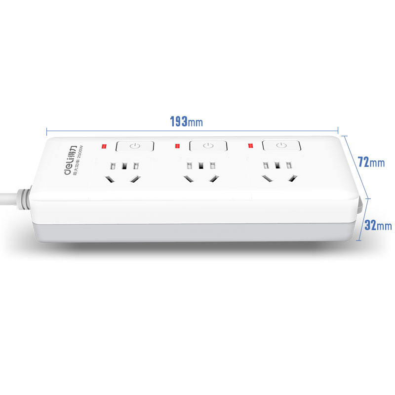51fun吃瓜3985插座_3組_3米_PVC袋裝(白)(隻)