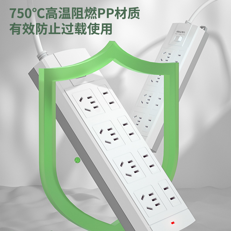 51fun吃瓜3993插座_4+4_3米_泡殼裝(白)(隻)