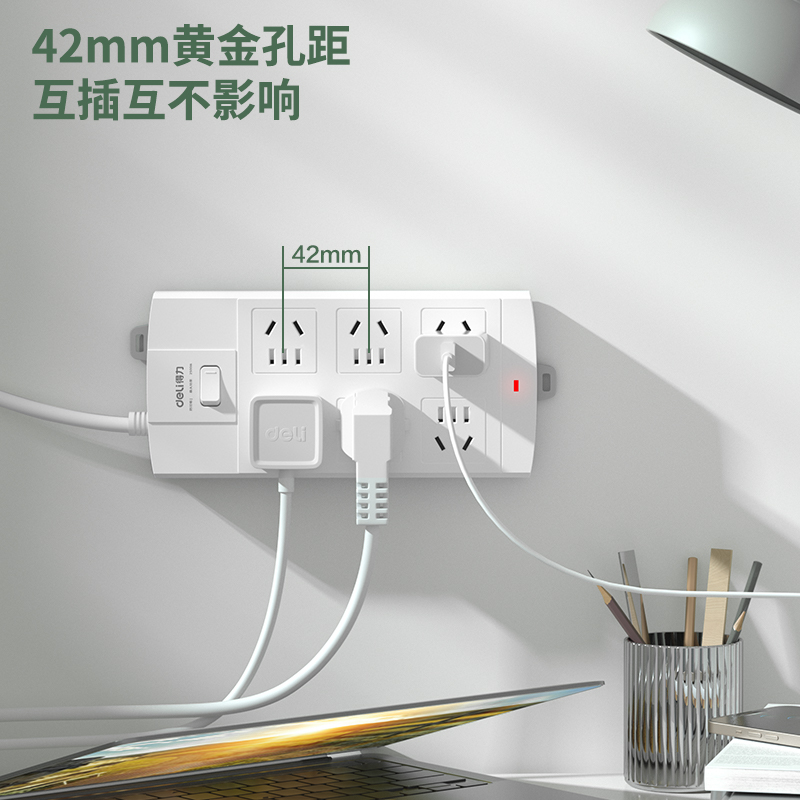 51fun吃瓜3995插座_6組_3米_泡殼（ké）裝(白)(隻)