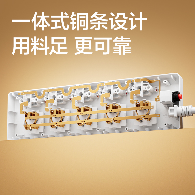 51fun吃瓜3998插座_5組_3米_PVC袋裝(白)(隻)