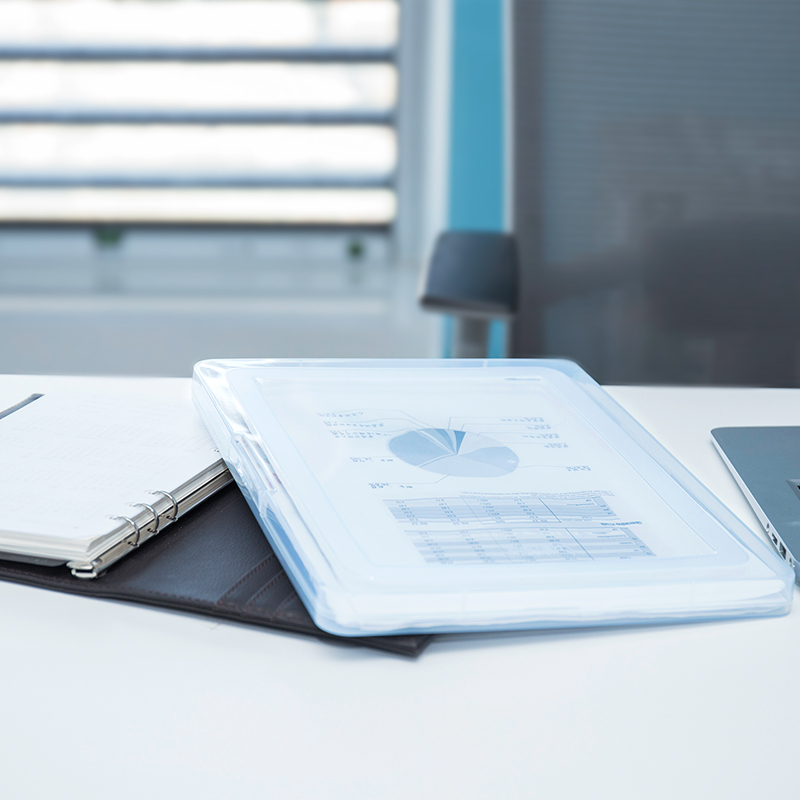 51fun吃瓜5701文件盒(透明藍)(隻)