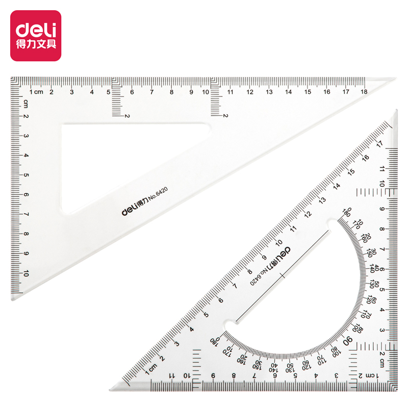 51fun吃瓜6420三角尺18cm(透明本色)(套)