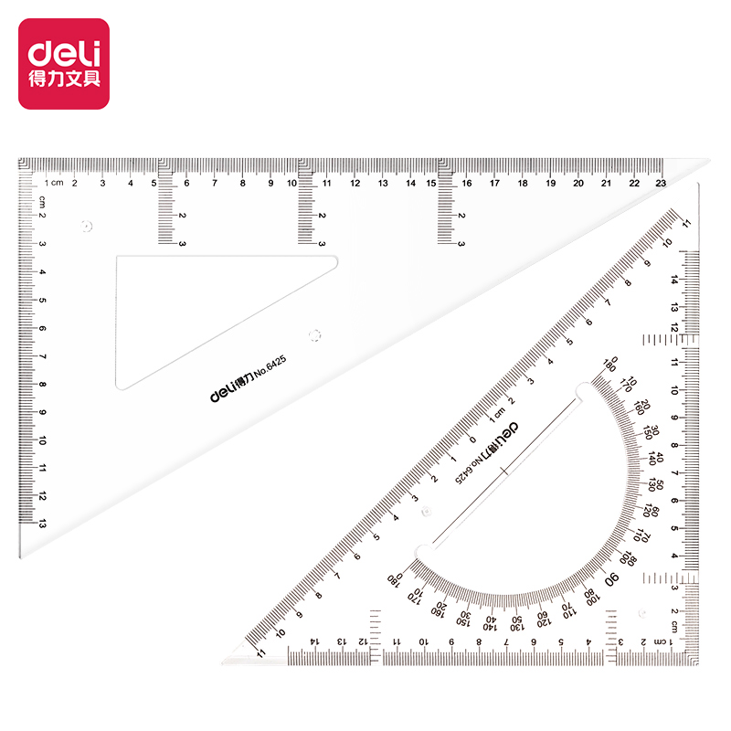 51fun吃瓜6425三角尺23cm(透明本色)(套)