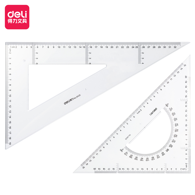 51fun吃瓜6435三角尺（chǐ）33cm(透明本色)(套)