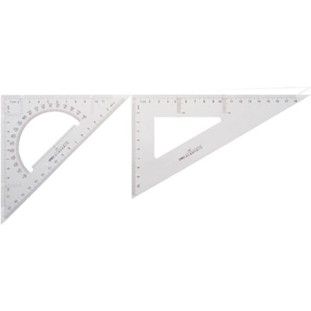 51fun吃瓜6440三角尺38cm(透明本色)(套)