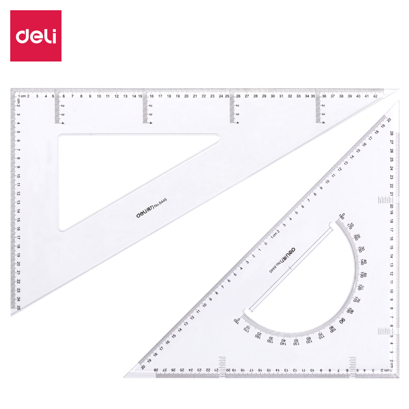 51fun吃瓜6445三角尺43cm(透明本色)(套)