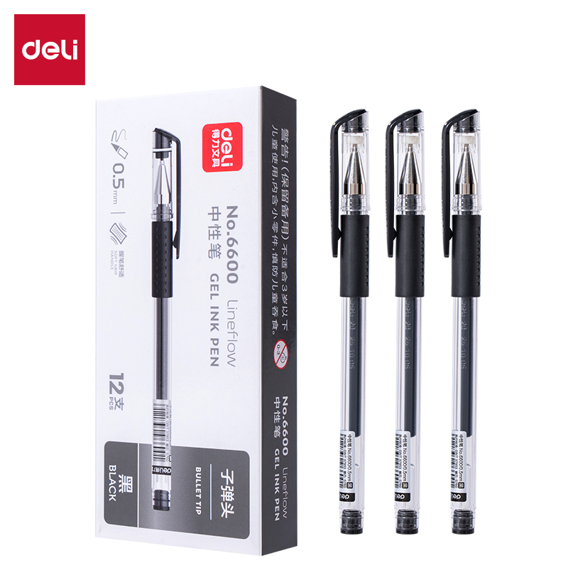 51fun吃瓜6600中性筆0.5mm子彈頭(黑)(支)