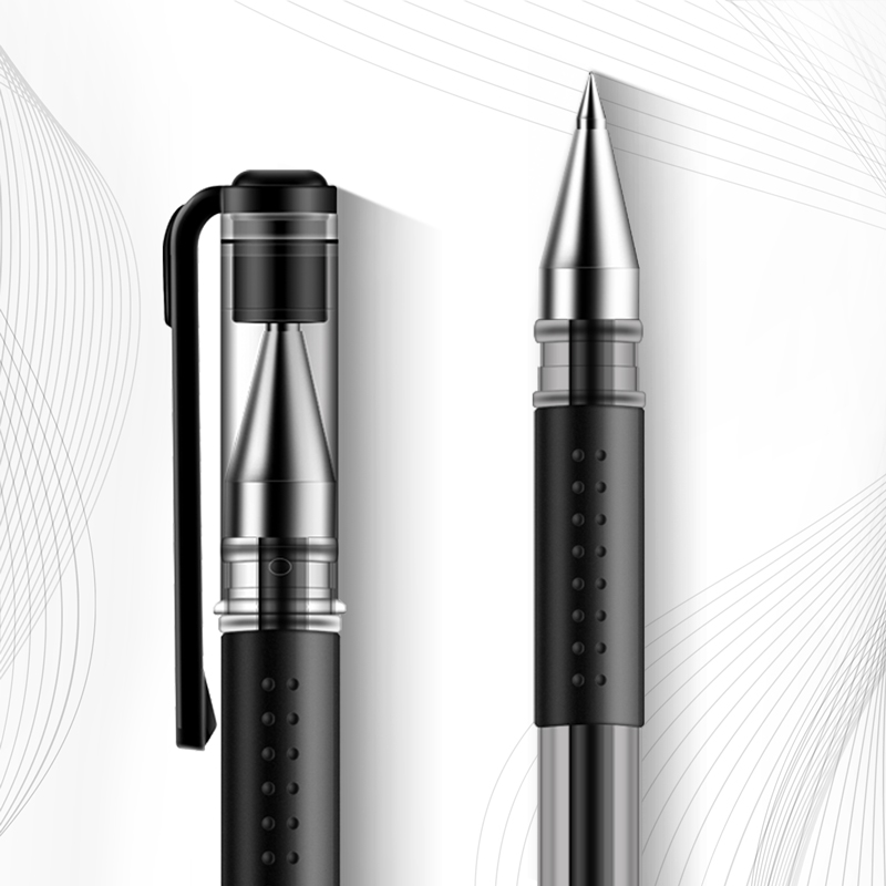 得（dé）力6619中性筆0.5mm子彈（dàn）頭(黑)(3支/卡)