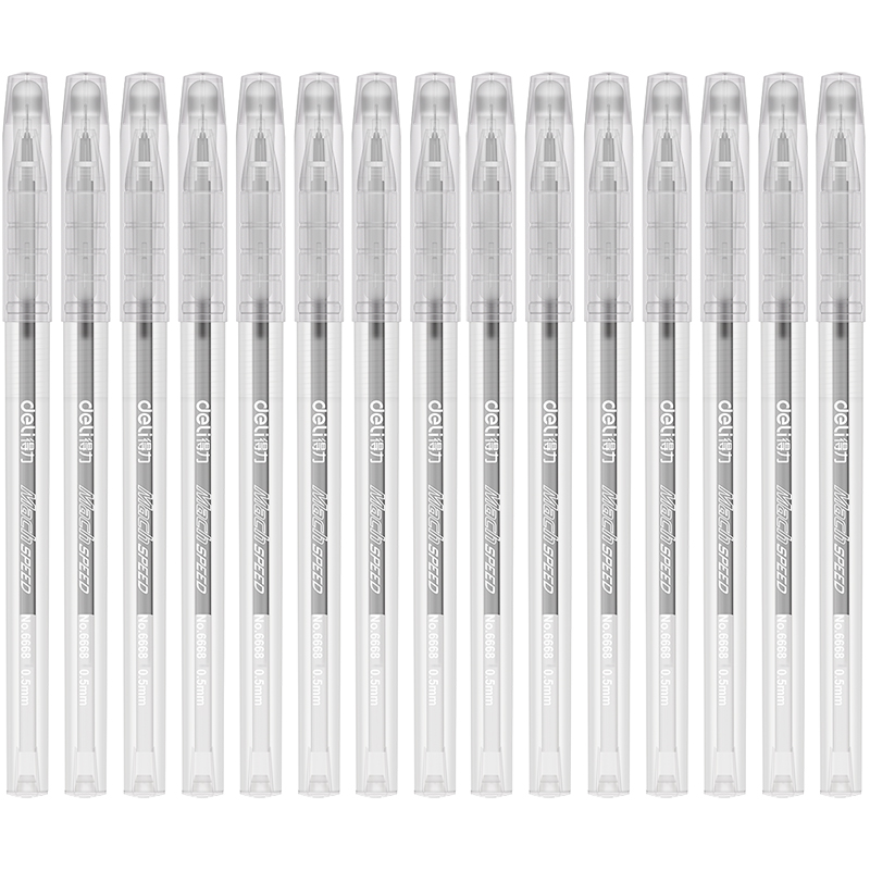 51fun吃瓜6666中性筆0.5mm全針管(黑)(15支/卡)