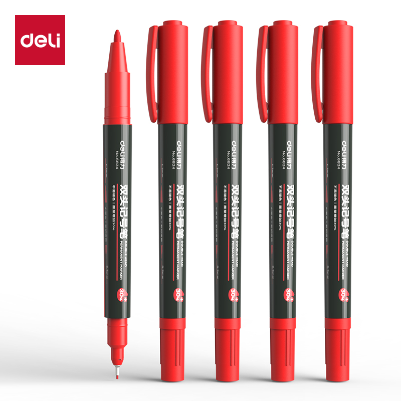 51fun吃瓜思達6824小雙（shuāng）頭記號筆(紅)(支)