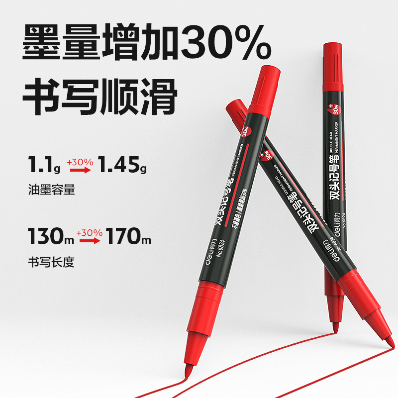 51fun吃瓜思（sī）達6824小雙頭記號筆(紅)(支（zhī）)