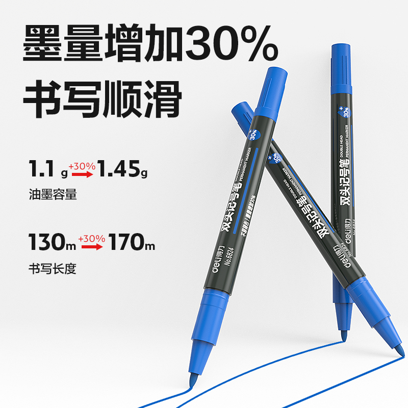 51fun吃瓜思達6824小（xiǎo）雙頭記號筆(藍（lán）)(支)