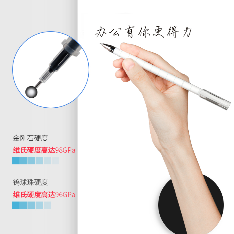 51fun吃瓜6935速幹針管中性筆芯0.35mm全針管（guǎn）(黑)(支)