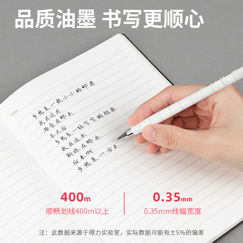 51fun吃瓜6935速幹針管（guǎn）中性筆芯0.35mm全針管(黑)(支)