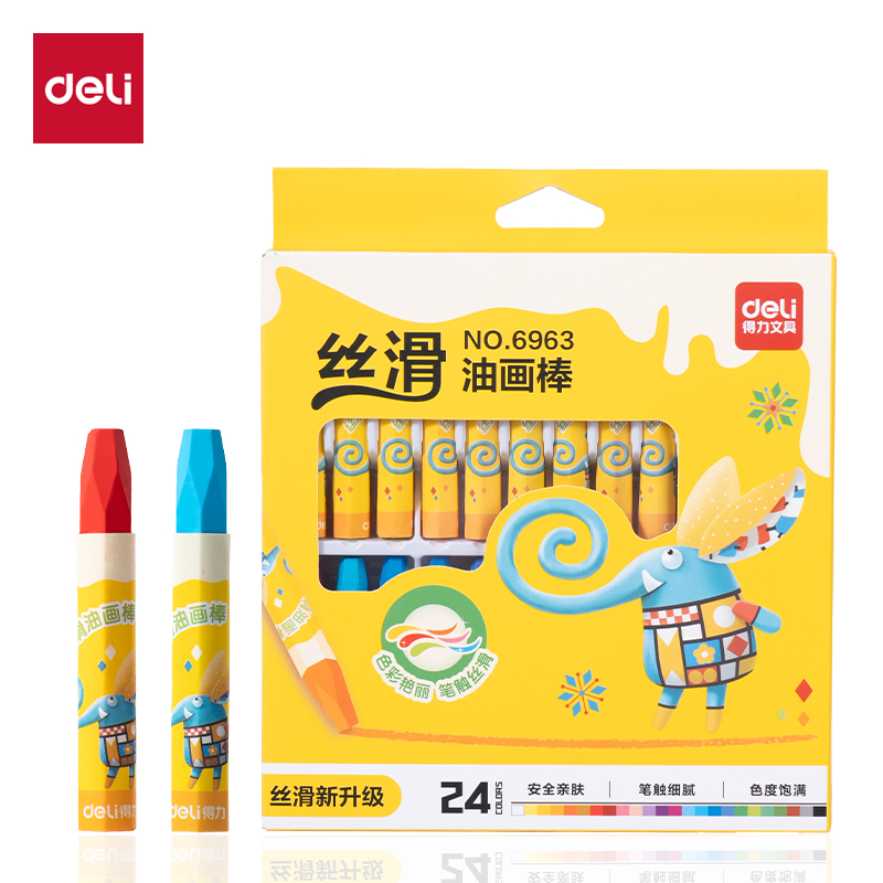 51fun吃瓜6963油畫棒-24色(混)(24支/盒)