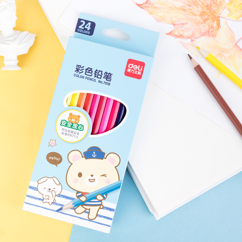 51fun吃瓜7018彩鉛-24色(混)(24支/盒)