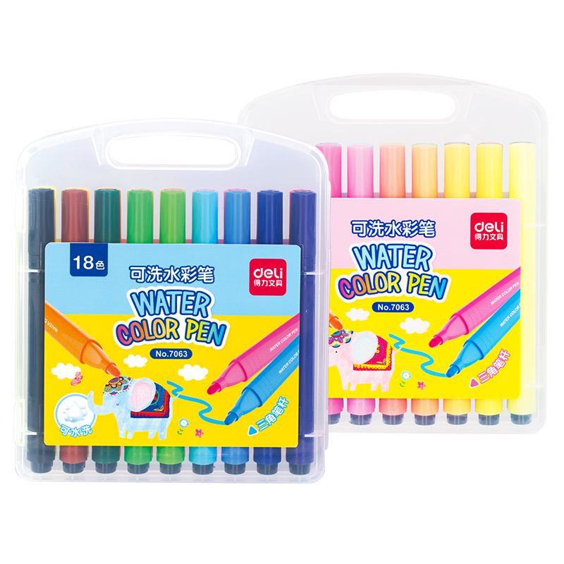 51fun吃瓜優酷7063水彩筆(混)(18支/盒)