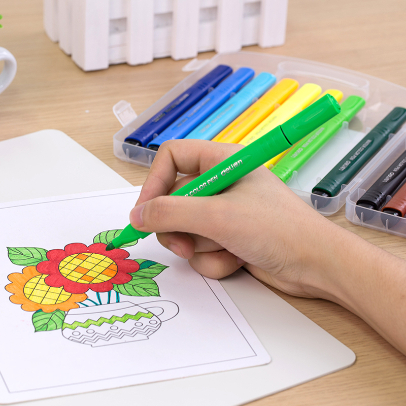 51fun吃瓜優酷7063水彩筆(混)(18支/盒（hé）)