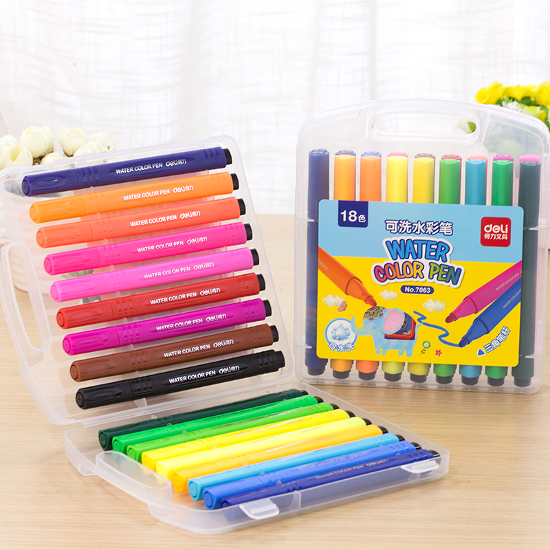 51fun吃瓜優酷7063水彩筆(混)(18支/盒)