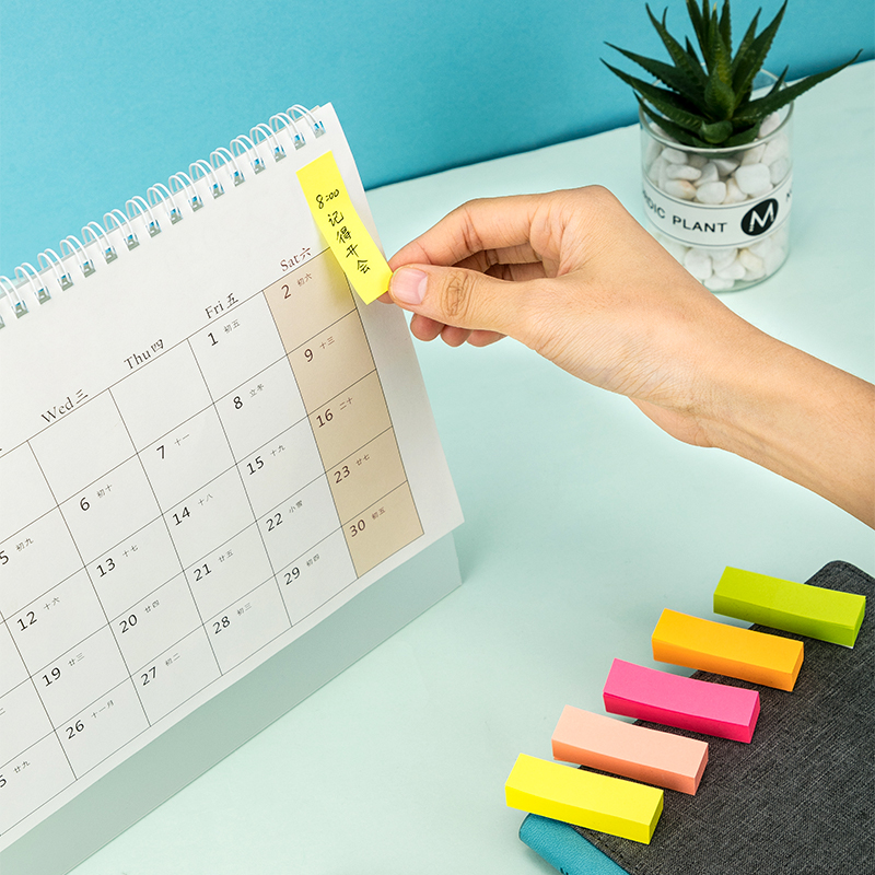 51fun吃瓜7154純優（yōu）熒光記事貼50*15mm100張（zhāng）(混)(袋)