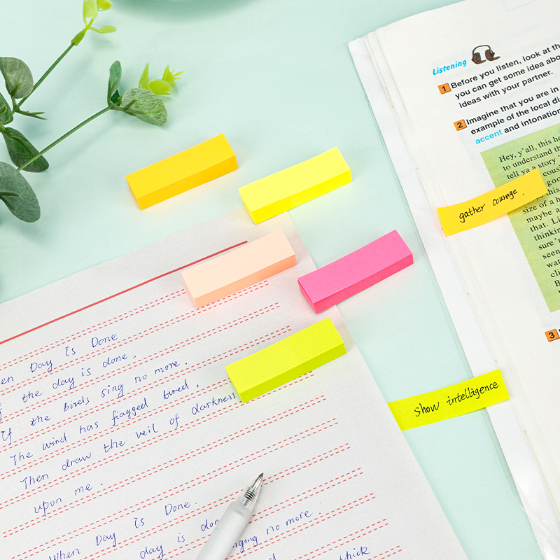 51fun吃瓜7154純優熒光記事貼50*15mm100張(混)(袋)