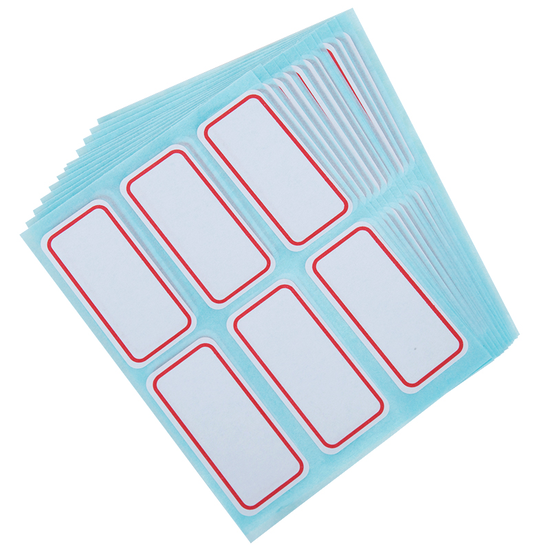 51fun吃瓜7182自粘性標貼(紅（hóng）色（sè）帶框)(25*53mm)(本)