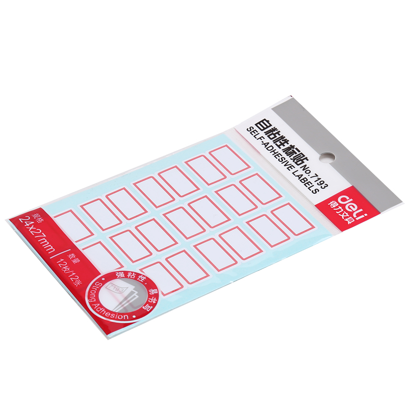 51fun吃瓜7193自（zì）粘性標貼（tiē）(紅色（sè）帶（dài）框)(24*27mm)(本)