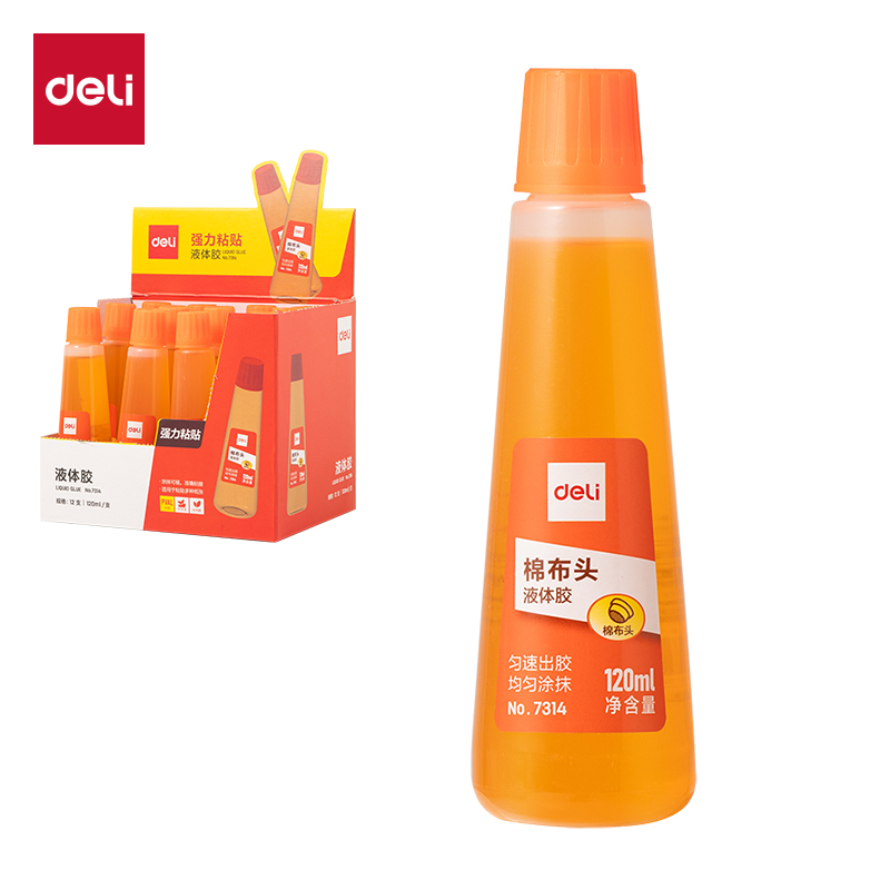 51fun吃瓜7314棉布頭液體膠120ml(黃)(瓶)