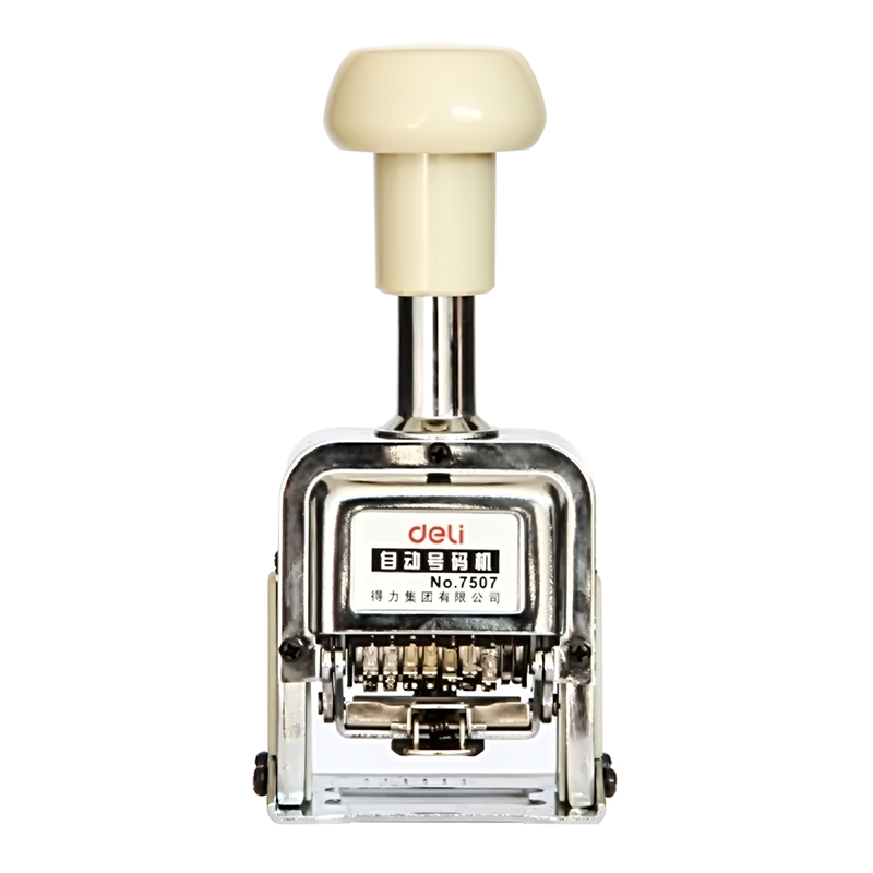 得（dé）力7507七位（wèi）自動號碼機(白)(台)