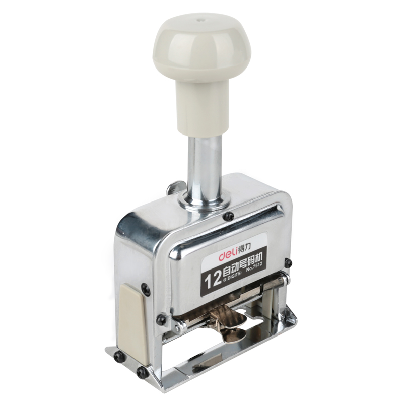 得（dé）力7512十二位自動（dòng）號碼機(白)(台)