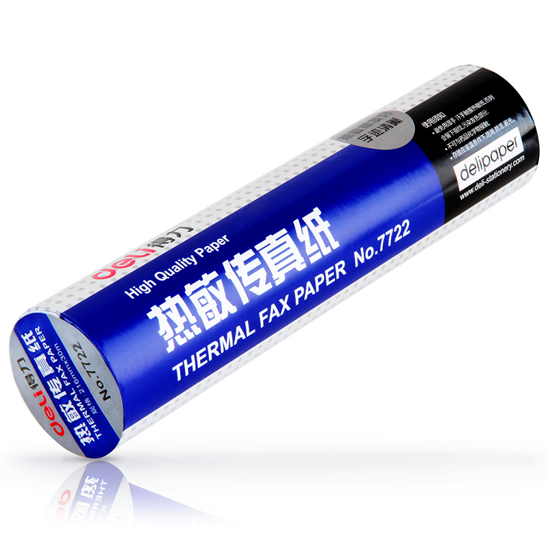 得（dé）力7722熱敏傳真紙(白)216mm*29m(卷)