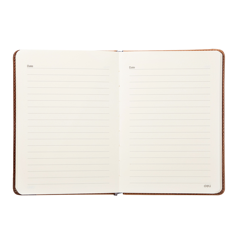 51fun吃瓜7921皮麵筆記本-160張-25K-205mm*143mm(棕色)