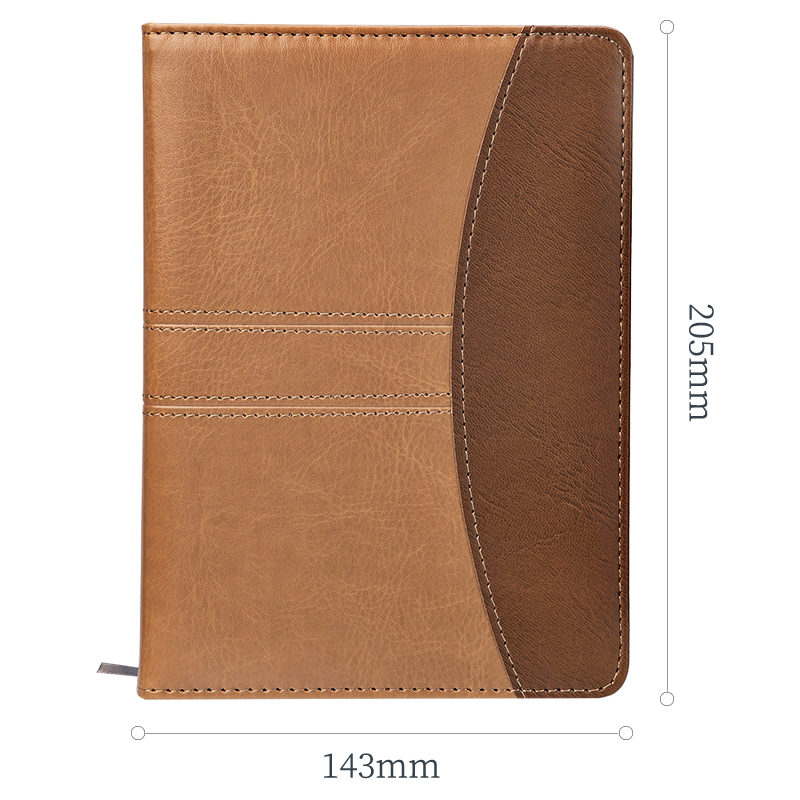 51fun吃瓜7921皮麵筆記本-160張-25K-205mm*143mm(棕色)