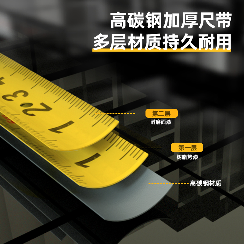 51fun吃瓜8202鋼卷尺3m(黃)(把)