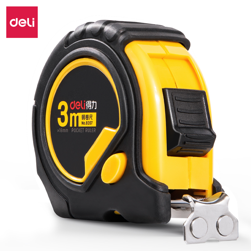 得（dé）力8207鋼卷尺3m(黃)(把)