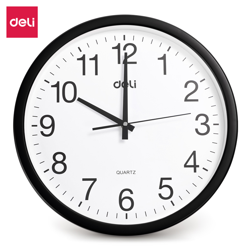 得（dé）力9006掛鍾(黑（hēi）)(隻)37CM（14.5寸）