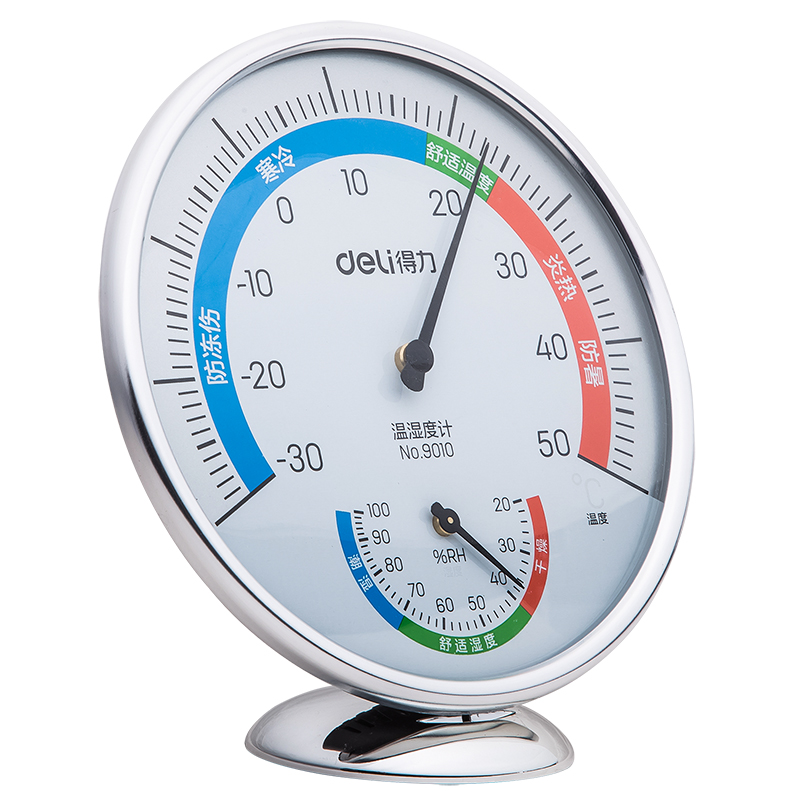 51fun吃瓜9010室內溫（wēn）濕度（dù）計(銀色)(隻)