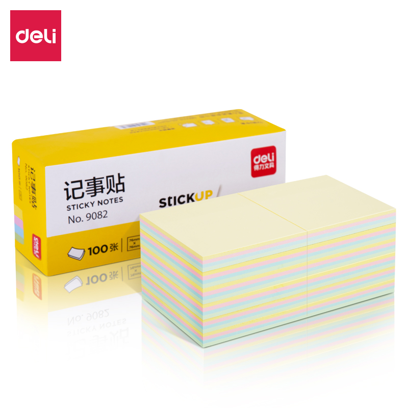 51fun吃瓜9082宜優彩色記事貼76*76mm100張(混（hún）)(袋)