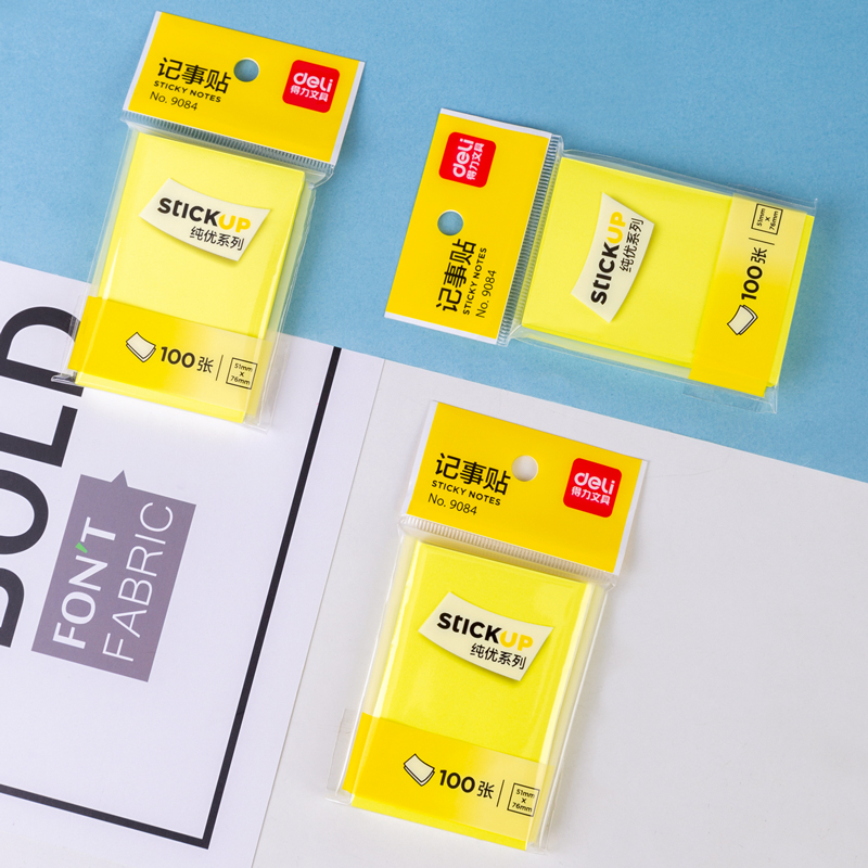 得（dé）力（lì）9084純優熒光記事（shì）貼（tiē）76*51mm100張(混)(袋)