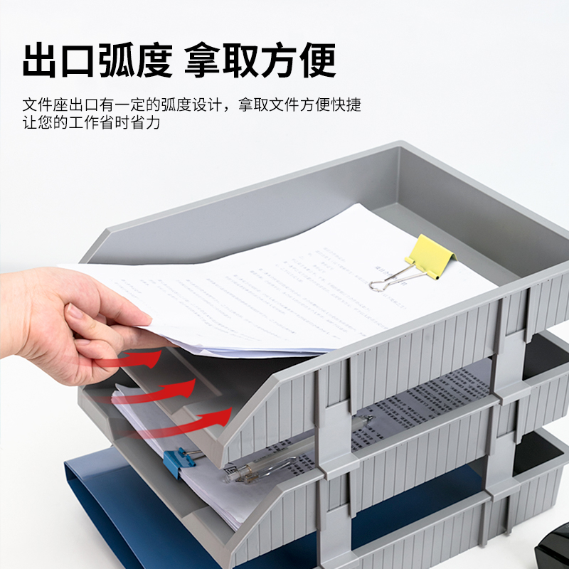 51fun吃瓜（lì）9206三層文件座(灰)(隻)