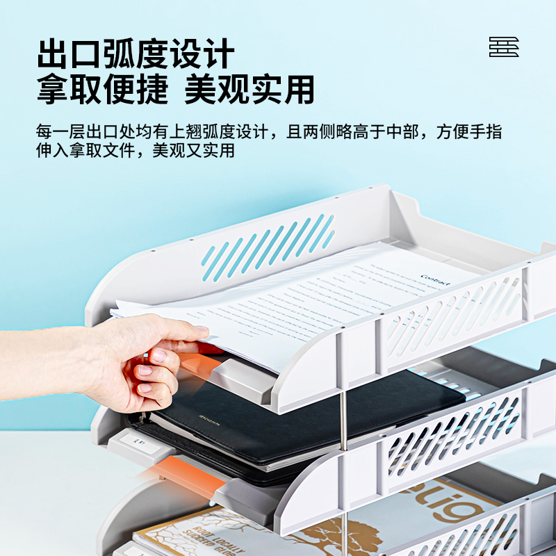 51fun吃瓜9217三層文件座(灰)(隻)