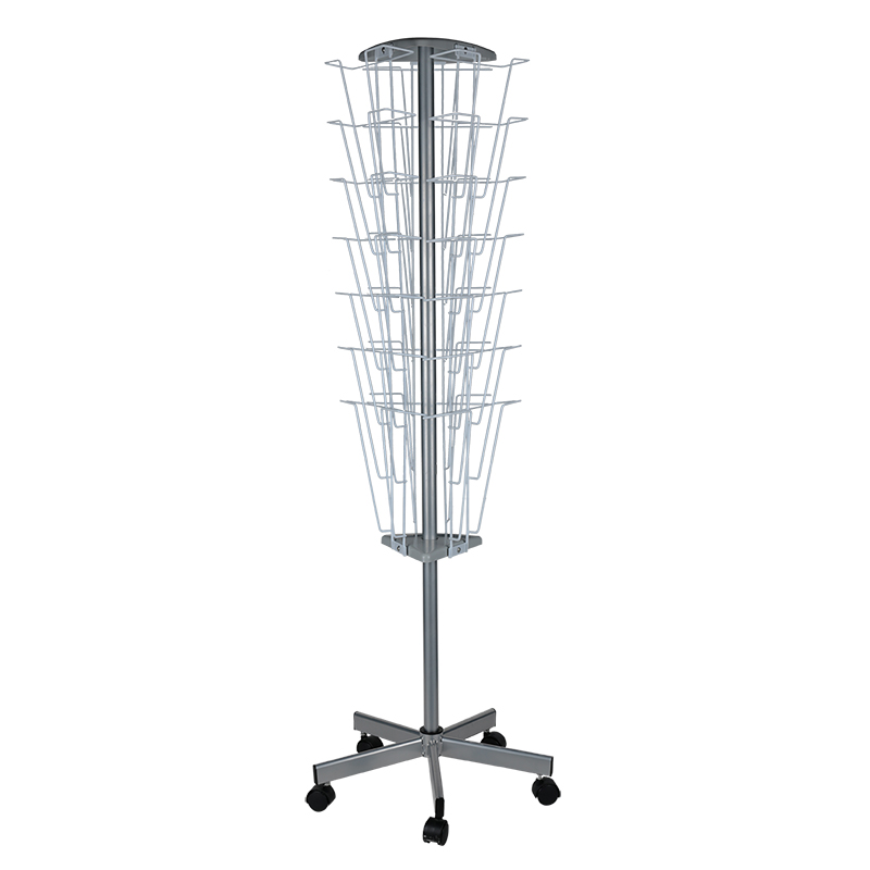 得（dé）力9306雜誌架（jià）旋轉型(灰)(隻)