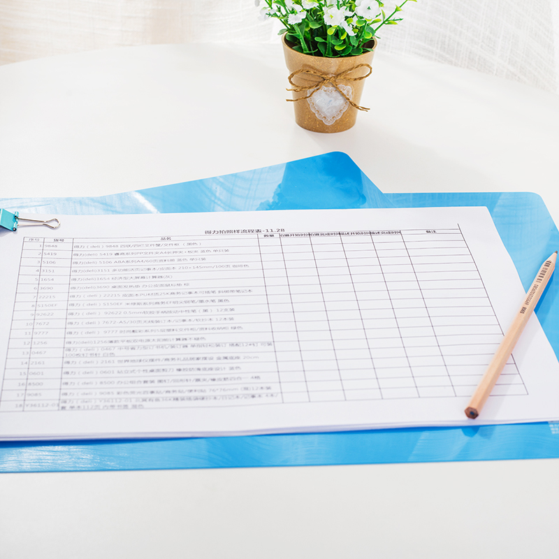 51fun吃瓜（lì）9353_A4_PP書寫墊板(藍)(個)