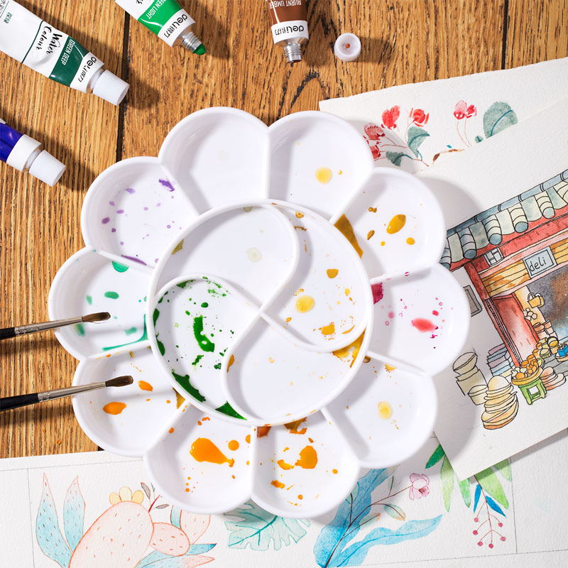 得（dé）力優酷9403大號調色碟(白)(隻)